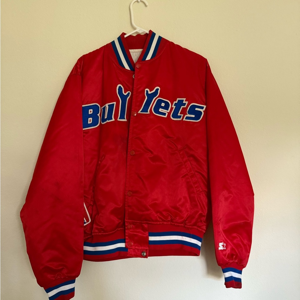 Bullets Vintage Red Jacket with Blue and White Details